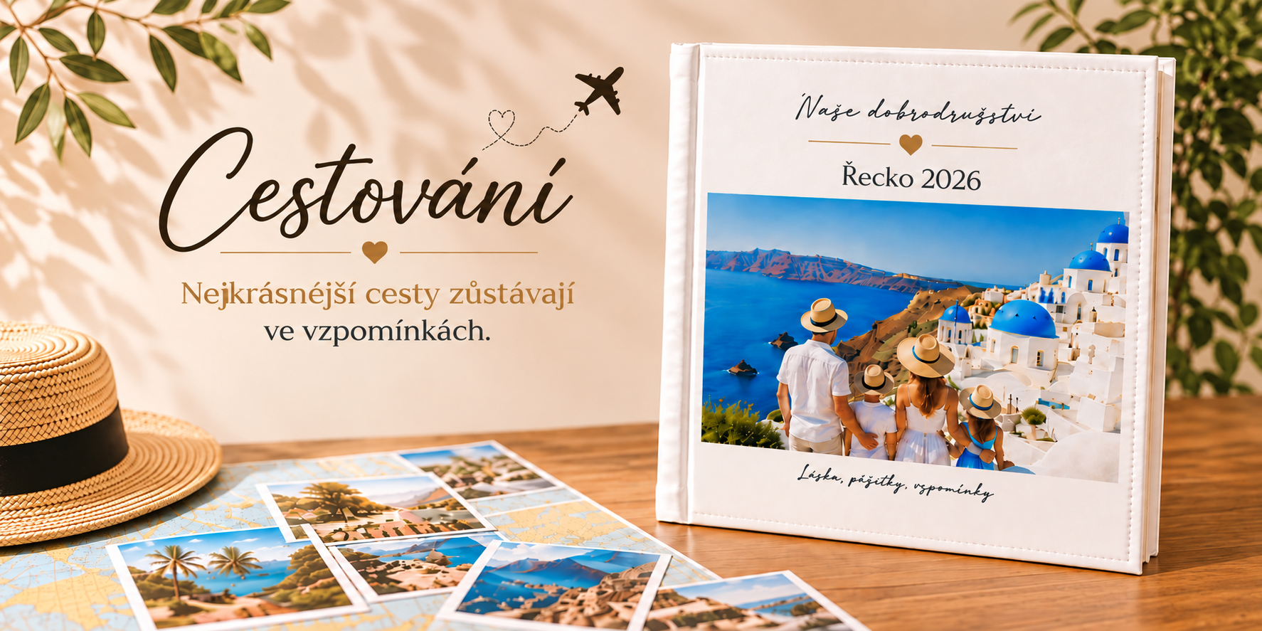 Personalizované cestovatelské fotoalbum s vlastní fotografií a textem pro vzpomínky z cest