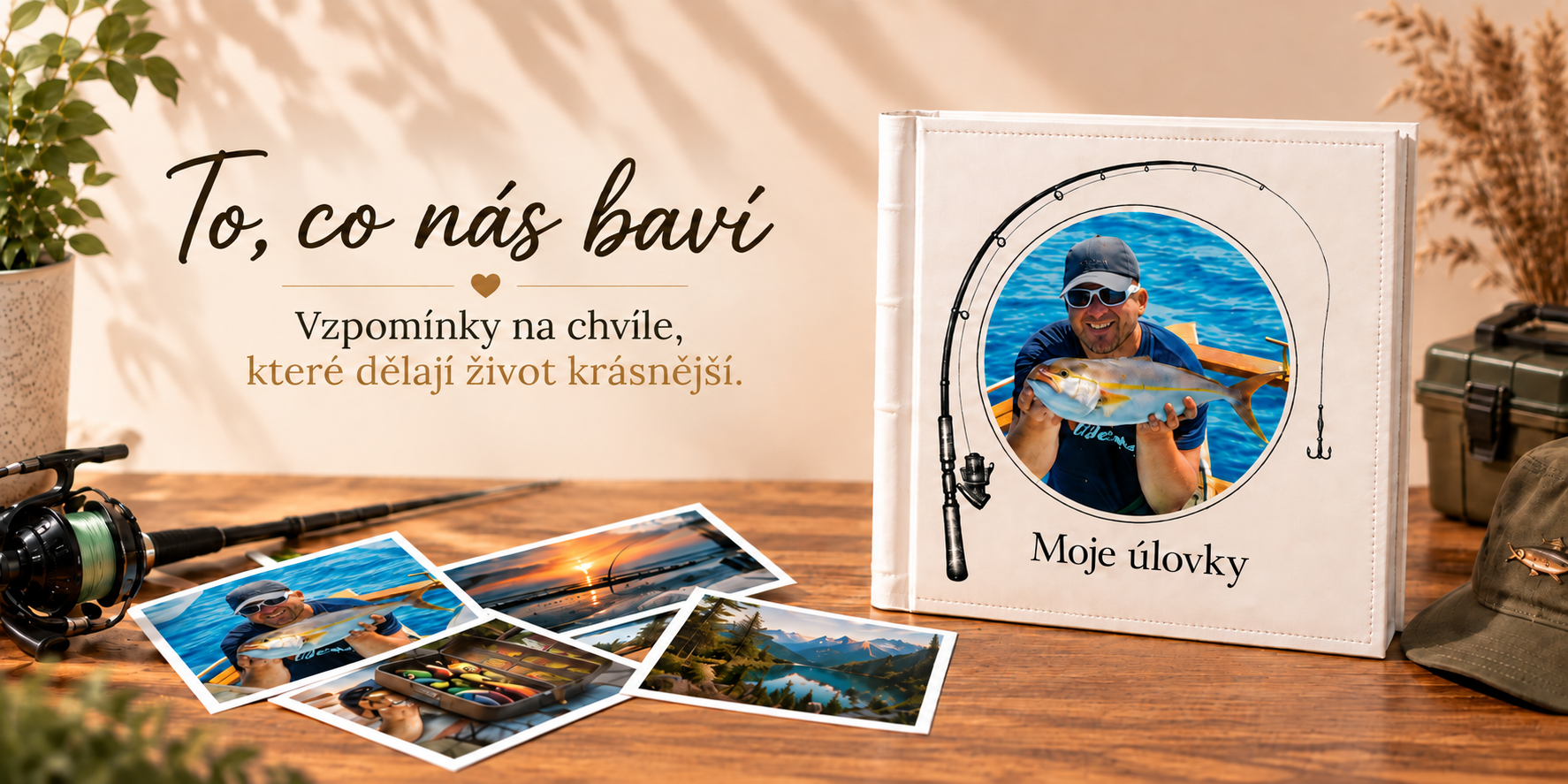 Personalizované fotoalbum s vlastní fotografií a textem pro oblíbené zájmy, koníčky a volnočasové aktivity