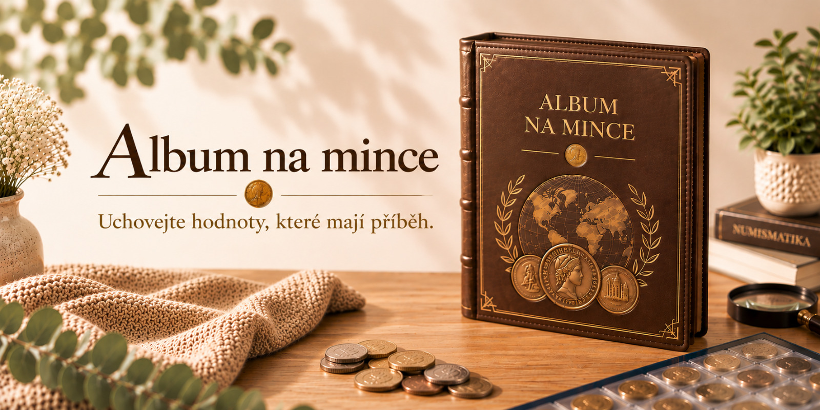 Sběratelské album na mince pro přehRezné a bezpečné uchování sbírky mincí